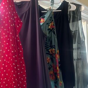 Torrid Red, Purple, and Black Dress Collection
